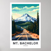 Mt. Bachelor Oregon Reisprint Poster (Voorkant)