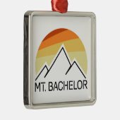 Mt. Bachelor Oregon Retro Metalen Ornament (Rechts)