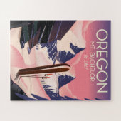 Mt.Bachelor Oregon Ski-reisposter Legpuzzel (Horizontaal)