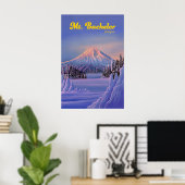 Mt Bachelor Oregon Skigebied Reisposter Poster (Thuiskantoor)