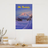 Mt Bachelor Oregon Skigebied Reisposter Poster (Keuken)