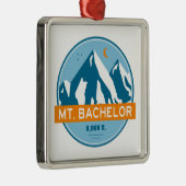 Mt. Bachelor Oregon Stars Moon Metalen Ornament (Rechts)