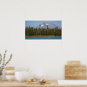 Mt Bachelor uit het Little Lava Lake, Oregon Poster (Keuken)