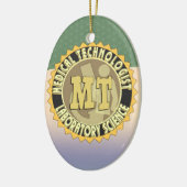 MT BADGE MEDISCHE TECHNOLOGIST - LABORATORIUM KERAMISCH ORNAMENT (Links)