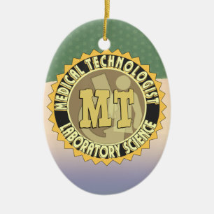 MT BADGE MEDISCHE TECHNOLOGIST - LABORATORIUM KERAMISCH ORNAMENT