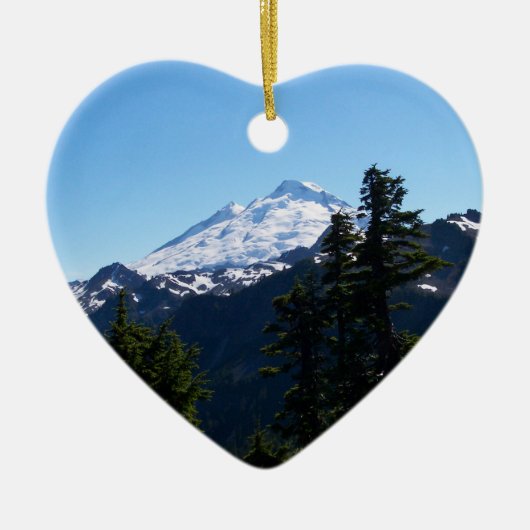 Mt Baker in de zomer Keramisch Ornament (Voorkant)