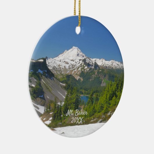Mt. Baker Landscape Photo Circle Ornament (Rechts)