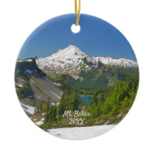 Mt. Baker Landscape Photo Circle Ornament