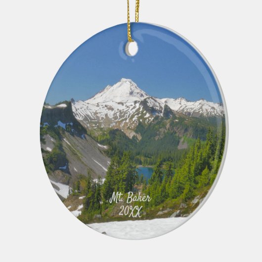 Mt. Baker Landscape Photo Circle Ornament (Links)