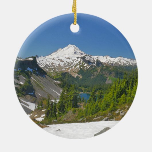 Mt. Baker Landscape Photo Circle Ornament (Achterkant)