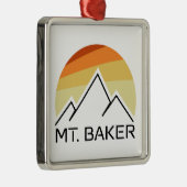 Mt. Baker Retro Metalen Ornament (Rechts)