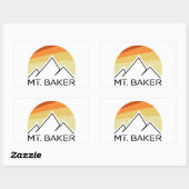 Mt. Baker Retro Rechthoekige Sticker (Vel)