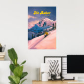 Mt Baker Skigebied Reisposter Poster (Thuiskantoor)