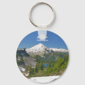 Mt. Baker, Sleutelhanger Button Washington Landsca (Voorkant)