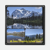 Mt. Baker Snoqualmie Nationa Forest Collage Magnet (Voorkant)