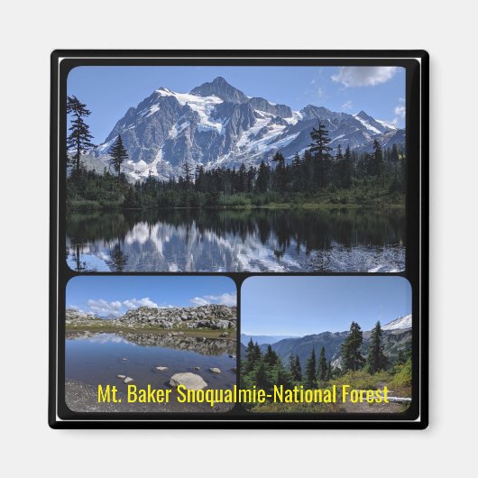 Mt. Baker Snoqualmie Nationa Forest Collage Magnet (Voorkant)