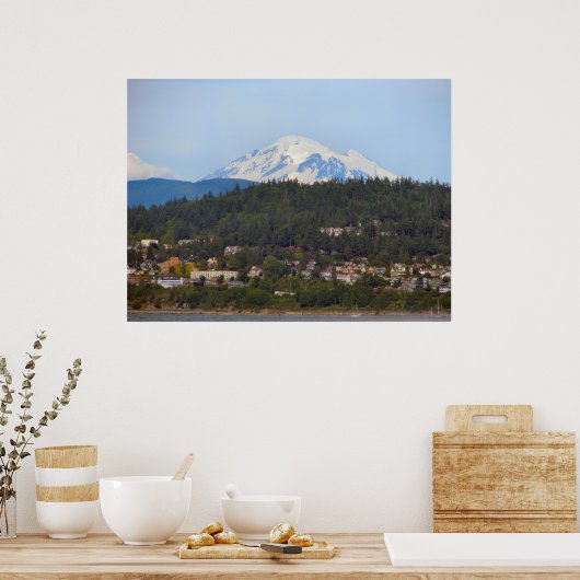Mt Baker uit de baai Poster (Keuken)