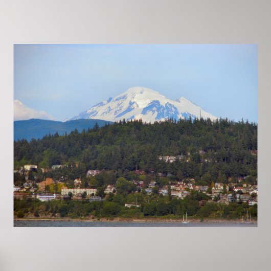 Mt Baker uit de baai Poster (Voorkant)