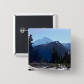 Mt. Baker van Artist Point. Vierkante Button 5,1 Cm (Voorkant /achterkant)