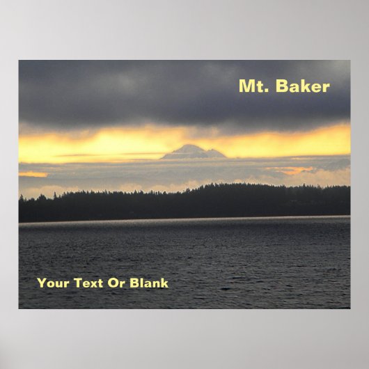 Mt. Baker Volcano Poster (Voorkant)