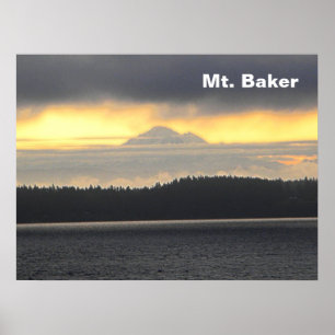 Mt. Baker Volcano Poster