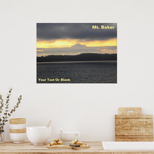 Mt. Baker Volcano Poster (Keuken)