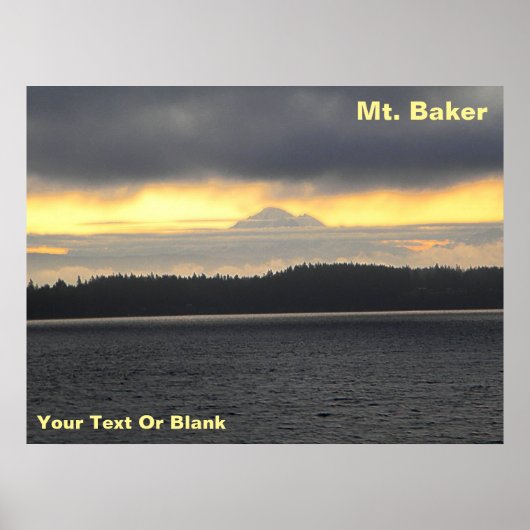 Mt. Baker Volcano Poster (Voorkant)