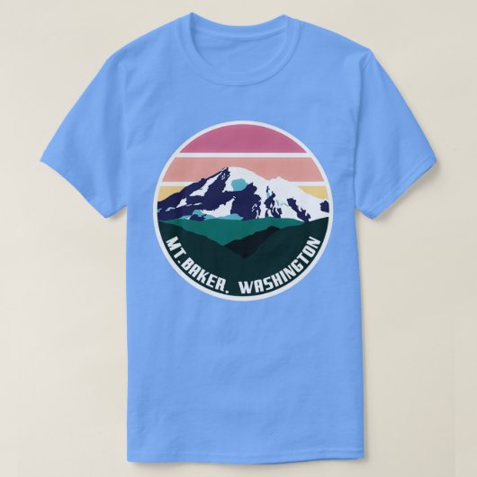 Mt Baker Washington National Park Badge T-shirt (Design voorkant)
