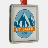Mt. Baker Washington Stars Moon Metalen Ornament (Rechts)