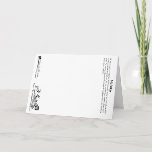 Mt Baker Washington State Hartelijk dank Bedankkaart (Achterkant)