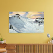 Mt. Baker, Washington - Uitzicht van Mt. Baker Ski Canvas Afdruk (Insitu (Woonkamer))