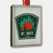 Mt. Baker Wilderness Washington Kamperen Metalen Ornament (Rechts)