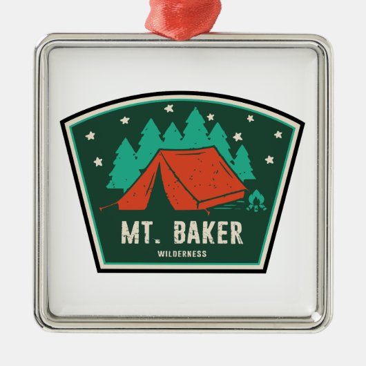 Mt. Baker Wilderness Washington Kamperen Metalen Ornament (Voorkant)