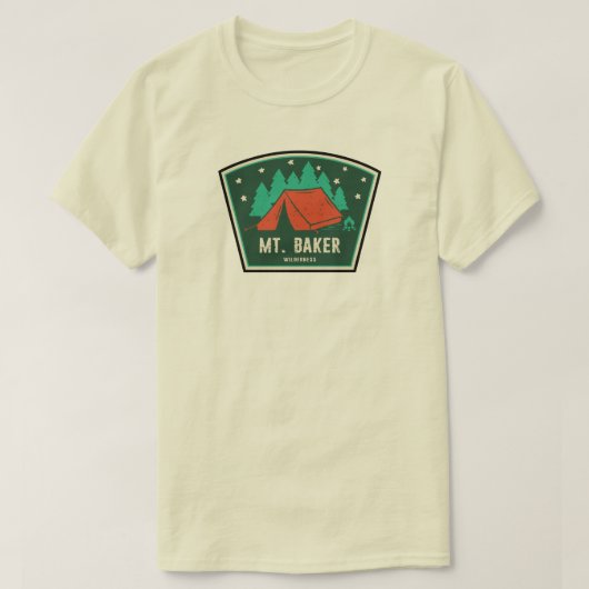 Mt. Baker Wilderness Washington Kamperen T-shirt (Design voorkant)