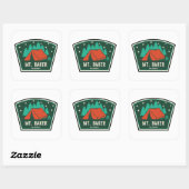 Mt. Baker Wilderness Washington Kamperen Vierkante Sticker (Vel)