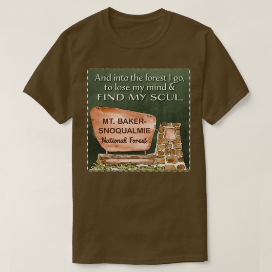Mt BakerSnoqualmie National Forest GGGG T-shirt (Design voorkant)