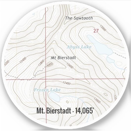 Mt. Bierstadt Colorado Fourteener Sticker (Voorkant)