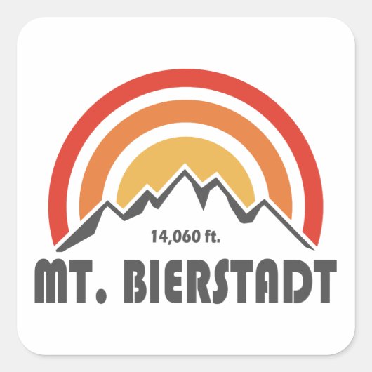 Mt. Bierstadt Vierkante Sticker (Voorkant)