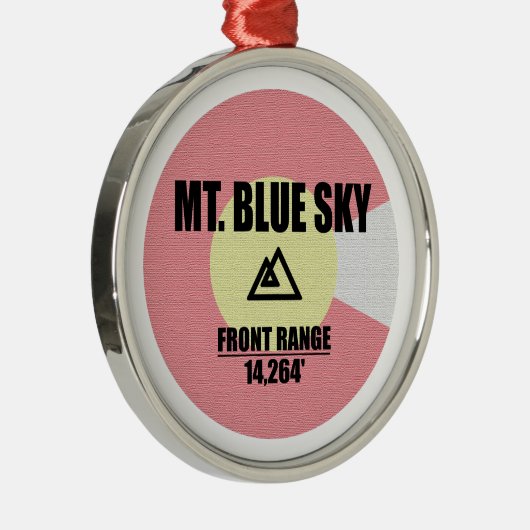 Mt. Blue Sky Colorado Metalen Ornament (Rechts)