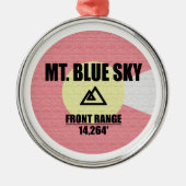 Mt. Blue Sky Colorado Metalen Ornament (Voorkant)