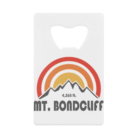 Mt. Bondcliff New Hampshire Creditkaart Flessenopener (Voorkant)
