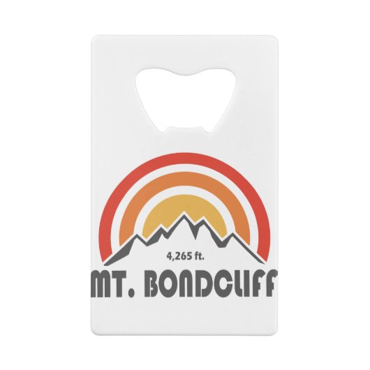 Mt. Bondcliff New Hampshire Creditkaart Flessenopener (Achterkant)