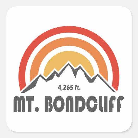 Mt. Bondcliff New Hampshire Vierkante Sticker (Voorkant)