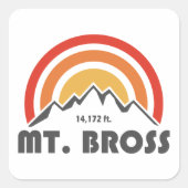 Mt. Bross Vierkante Sticker (Voorkant)