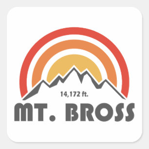 Mt. Bross Vierkante Sticker