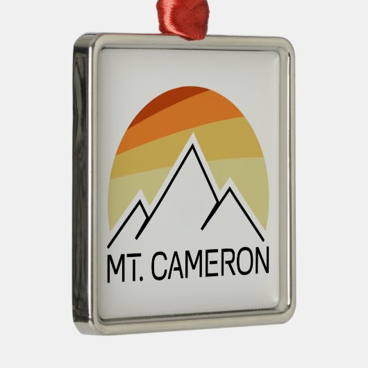 Mt. Cameron Retro Metalen Ornament (Rechts)