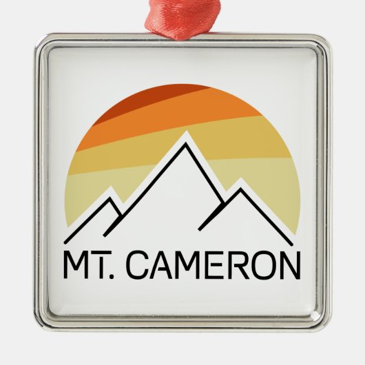 Mt. Cameron Retro Metalen Ornament (Voorkant)