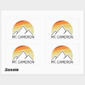 Mt. Cameron Retro Rechthoekige Sticker (Vel)