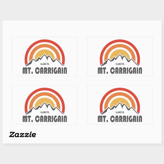 Mt. Carrigain New Hampshire Rechthoekige Sticker (Vel)