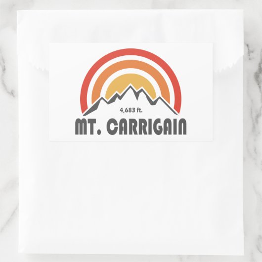 Mt. Carrigain New Hampshire Rechthoekige Sticker (Tas)